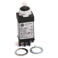 ALLEN BRADLEY 800T-H17 30.5MM TYPE 4/13 2 POS SEL. SWITCH-NON-ILLUM., WHITE, KNOB LEVER MAINT., NO CONTACTS