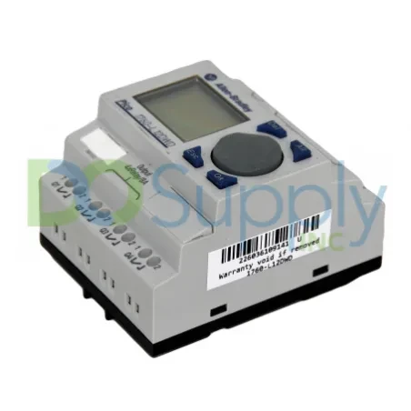 ALLEN BRADLEY 1760-L12DWD PICO CONTROLLER, 8 DIGITAL INPUTS, 4 RELAY OUTPUTS, 12V DC, W/ REAL TIME CLOCK