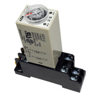 AMPERITE 12D1102SSWDC TIME DELAY RELAY, DPDT, 102SEC, 12VDC; CONTACT CONFIGURATION:DPDT; NOM INPUT VOLTAGE:12V DC; DELAY TIME RANGE:0.1S TO 102S; TIMING ADJUSTMENT:DIP SWIT