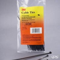 3M 53169 MIN PUR MAY BE REQ'D 6" BLACK CABLE TIE 18LB - MINIATURE 100/BAG