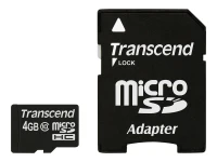 Transcend TS4GUSDHC10, microSDHC 4GB class10 (SD adapter)