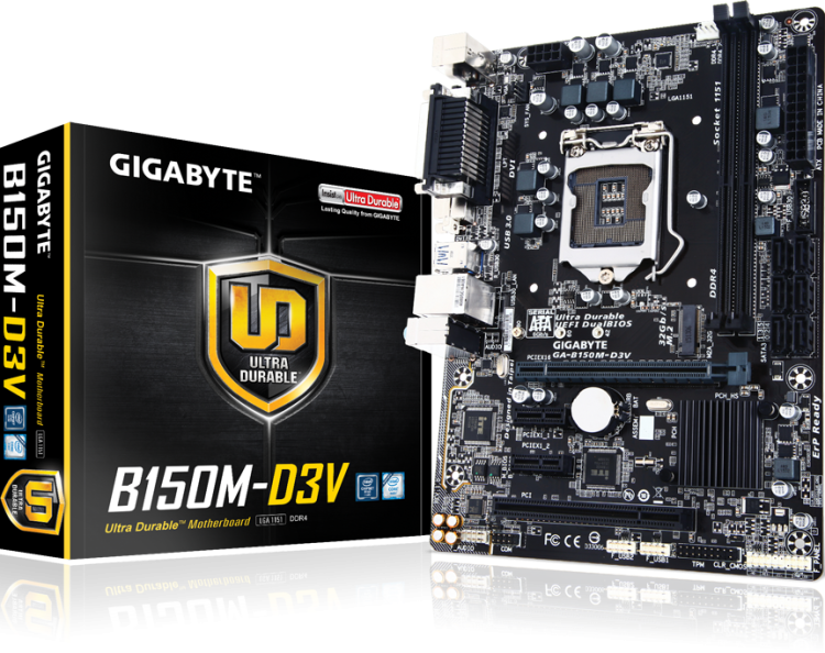 MB Gigabyte GA-B150M-D3V DDR3 LGA1151 Intel B150 2xDDR3 mATX AC`97 8ch(7.1) GbLAN+VG MB Gigabyte GA-B150M-D3V DDR3 LGA1151 Intel B150 2xDDR3 mATX AC`97 8ch(7.1) GbLAN+VG
