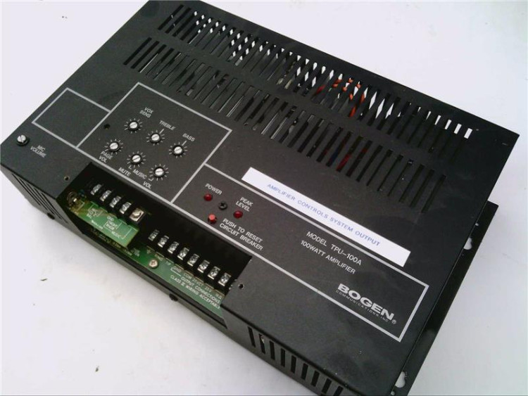 BOGEN COMMUNICATION AMPLIFIER 100W 120VAC 2AMP 60HZ BOGEN COMMUNICATION AMPLIFIER 100W 120VAC 2AMP 60HZ