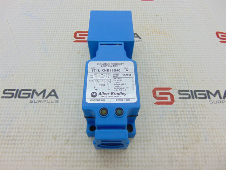ALLEN BRADLEY 871L-XNB15S40 SWITCH, PROXIMITY 30V DC MAX 0.400 AMP MAX ALLEN BRADLEY 871L-XNB15S40 SWITCH, PROXIMITY 30V DC MAX 0.400 AMP MAX