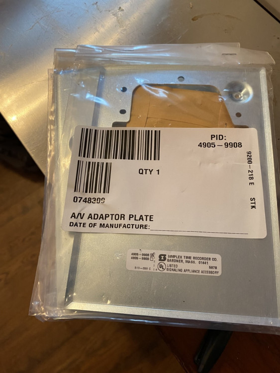 ADC FIBERMUX 4905-9908 DISC, (A/V ADAPTOR PLATE)