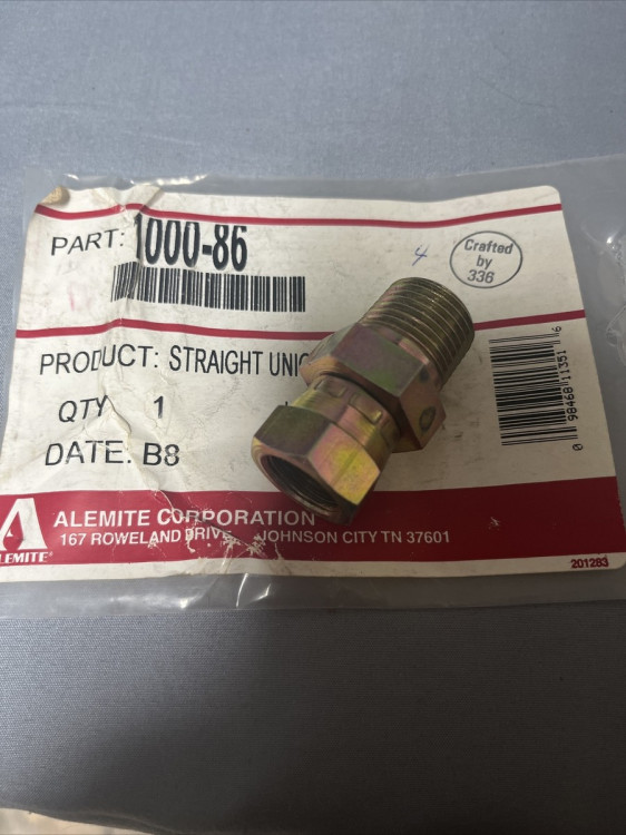 ALEMITE 1000-1212 STRAIGHT UNION ALEMITE 1000-1212 STRAIGHT UNION