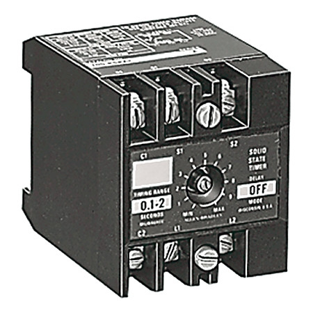 ALLEN BRADLEY 700-PSAA1  SOLID STATE TIMING MODULE, ON-DELAY, SELF CONTAINED POTENTIOMETER, 0.1 - 2.0 SECOND TIMING RANGE
