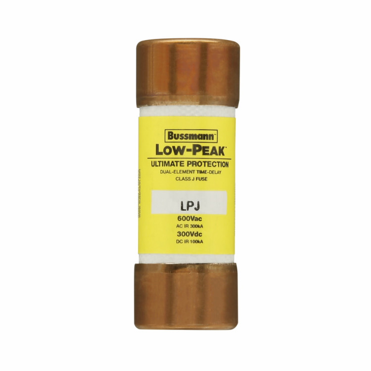 BUSSMANN LPJ-30-SP  FUSE, 30A, 600V, TIME DELAY; VOLTAGE RATING VDC:300V; VOLTAGE RATING VAC:600V; FUSE CURRENT:30A; BLOW CHARACTERISTIC:TIME DELAY; FUSE SIZE IMPERIAL:0.