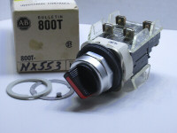 ALLEN BRADLEY 800T-NX553 SELECTOR SWITCH 2-POSITION MAINTAIN WITH CONTACTS