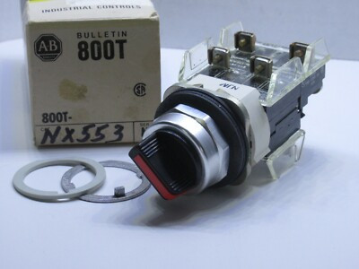 ALLEN BRADLEY 800T-NX553 SELECTOR SWITCH 2-POSITION MAINTAIN WITH CONTACTS