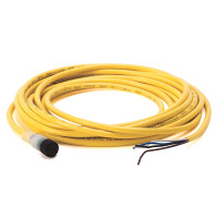 ALLEN BRADLEY 889D-N4AC-5 DC MICRO (M12), FEMALE, R-ANG, NPN, 4-PIN, PVC CABLE, YELLOW, UNSHIELDED, IEC COLOR CODED, NO CONNECTOR, 5 METER (16.4 FEET)