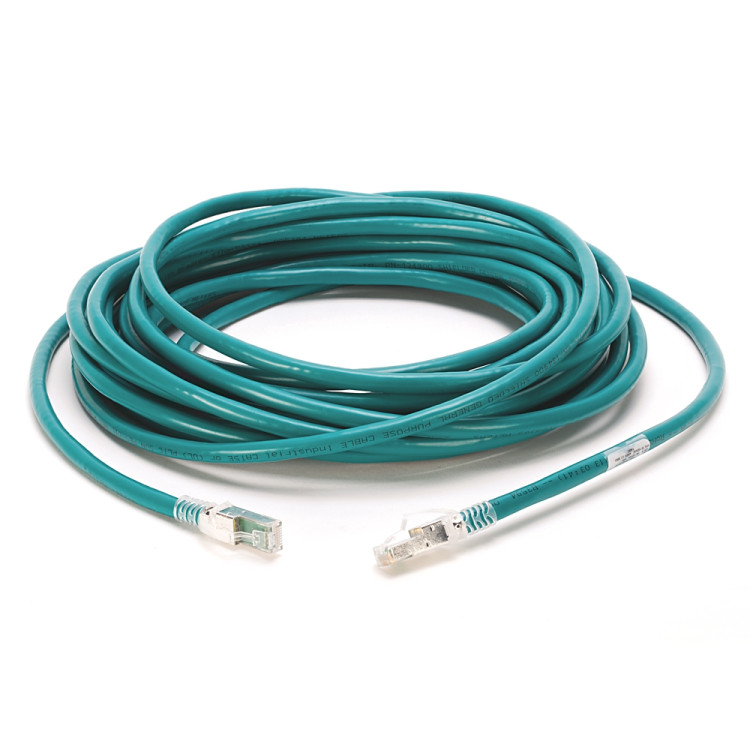 ALLEN BRADLEY 1585J-M4TBJM-2 1585 ETHERNET CABLES, 4 CONDUCTORS, RJ45, STRAIGHT MALE, STANDARD, RJ45, STRAIGHT MALE, TEAL ROBOTIC TPE, 100BASE-TX, 100 MBIT/S, UL CMB, CMX, CUL, CM