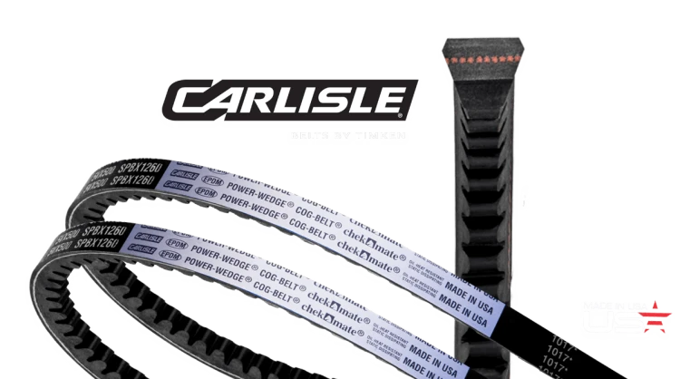 CARLISLE V-BELT NOTCHED RAW EDGE NARROW PROFILE CARLISLE V-BELT NOTCHED RAW EDGE NARROW PROFILE