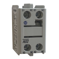 ALLEN BRADLEY 100-FA02 AUXILIARY CONTACT BLOCK, FRONT MOUNTING TO BULLETIN 100-C - CONTACTORS, 2-POLE, 0 N.O. + 2 N.C.