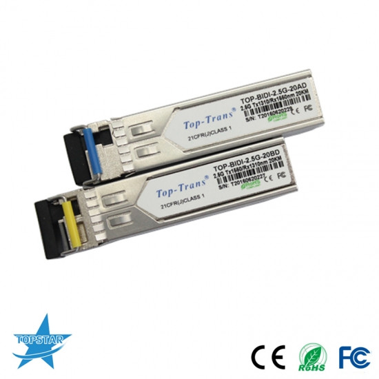 2.5G/155M 1550/1310 20KM SFP DFB+PIN