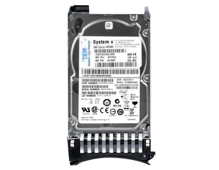 IBM ExpSell HDD 600 GB 10K 6 Gbps SAS 2.5" SFF Slim-HS HDD Express (x3200 M3/3250 M3/3550 M2 M3/3650 M2 M3/3400 M2 M3/3500 M2 M3/3850 X5 M3/HS12/HS22) (49Y2003)