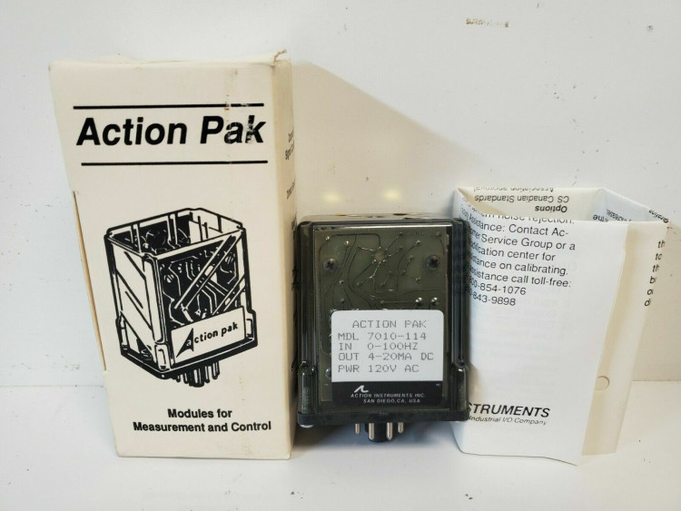ACTION INSTRUMENTS 7010-114 RELAY 120V 4/20MA DC OUTPUT 8PIN ACTION INSTRUMENTS 7010-114 RELAY 120V 4/20MA DC OUTPUT 8PIN