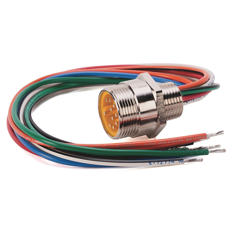 ALLEN BRADLEY 888N-M12AF1-1F CONNECTION SYSTEM, MINI PLUS STYLE, RECEPTACLE, MALE, 12 PIN, 1/2NPT, 0.3 M