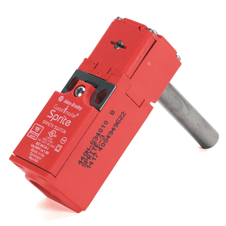 ALLEN BRADLEY 440H-S34014 HINGE SWITCHES SPRITESAFETY CONTACTS 2NC 50MM LG X 10MM DIA SOLID SHAFT QD