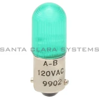 ALLEN BRADLEY 800E-N169G REPLACEMENT LAMP, GREEN LED, FULL VOLTAGE, 120V AC