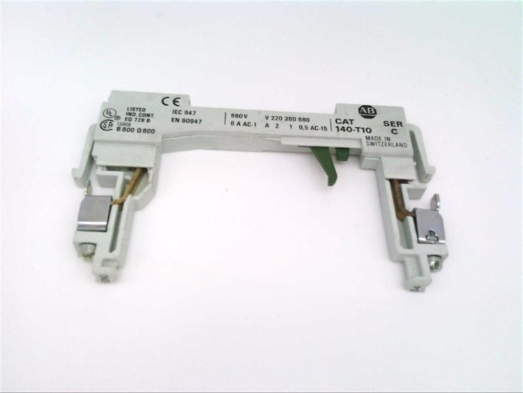 ALLEN BRADLEY 140-T10 TRIP INDICATING AUXILIARY CONTACT FOR 140-MN, N.O., INT. MOUNT, 1-POLE, 45MM SPACING ALLEN BRADLEY 140-T10 TRIP INDICATING AUXILIARY CONTACT FOR 140-MN, N.O., INT. MOUNT, 1-POLE, 45MM SPACING