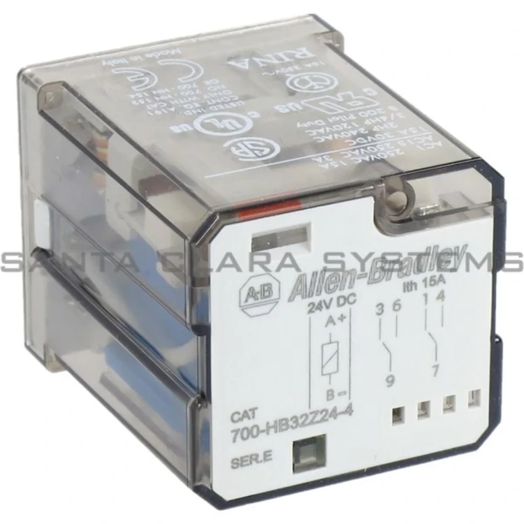 ALLEN BRADLEY 700-HB32Z24-4 GENERAL PURPOSE RELAY, 15A CONTACT, DOUBLE POLE DOUBLE THROW, 24V DC, NO MANUAL OPERATOR, PILOT LIGHT, SINGLE PACK ALLEN BRADLEY 700-HB32Z24-4 GENERAL PURPOSE RELAY, 15A CONTACT, DOUBLE POLE DOUBLE THROW, 24V DC, NO MANUAL OPERATOR, PILOT LIGHT, SINGLE PACK