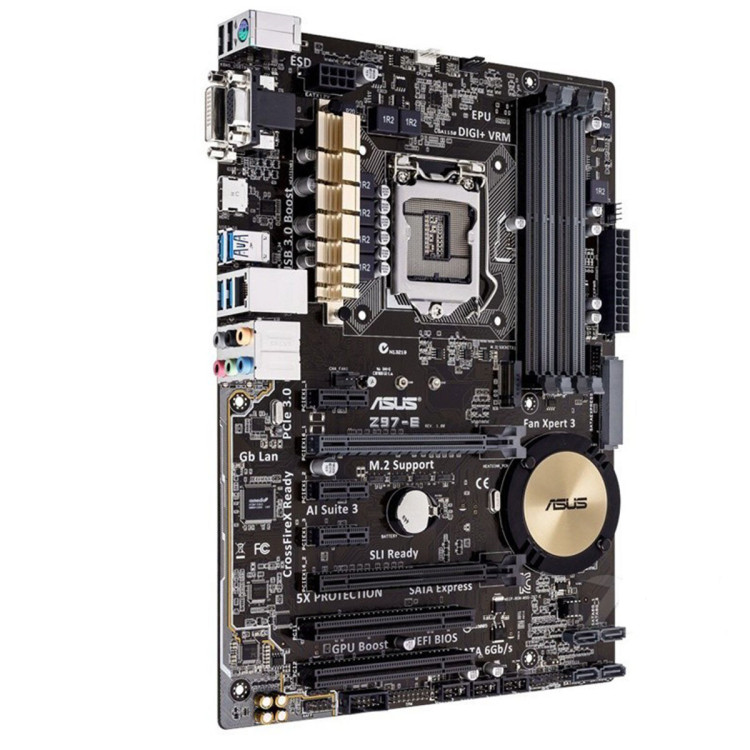 MB ASUS Z97-E Z97 s1150 (Core™ i3/i5/i7), VGA(HDMI+DVI-D+D-SUB), 4xDDR3(32Gb/1600 )2xPCI-E x16, 3xPCI-E x1, 2xPCI 1хCOM , 8xAudio,1xGBL, 4xSATAIII Raid,1 x M.2 Socket 3, 6xUSB3.0, 8xUSB2.0, 2xPS/2 ATX MB ASUS Z97-E Z97 s1150 (Core™ i3/i5/i7), VGA(HDMI+DVI-D+D-SUB), 4xDDR3(32Gb/1600 )2xPCI-E x16, 3xPCI-E x1, 2xPCI 1хCOM , 8xAudio,1xGBL, 4xSATAIII Raid,1 x M.2 Socket 3, 6xUSB3.0, 8xUSB2.0, 2xPS/2 ATX