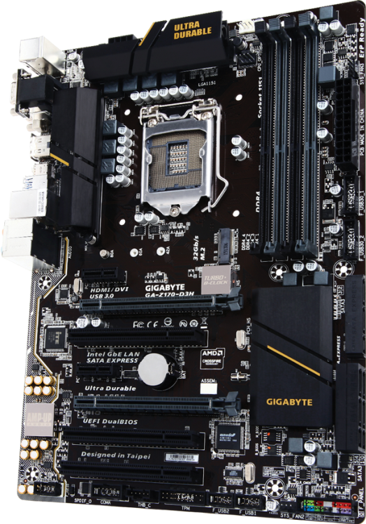 MB Gigabyte GA-Z170-D3H LGA1151 Intel Z170 4xDDR4 ATX AC`97 8ch(7.1) GbLAN RAID RAID