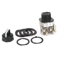 ALLEN BRADLEY 800H-JR2A 30.5MM TYPE 4/4X/13 3 POS. SEL. SWITCH-NON-ILLUM., WHITE, STD. KNOB MAINT.