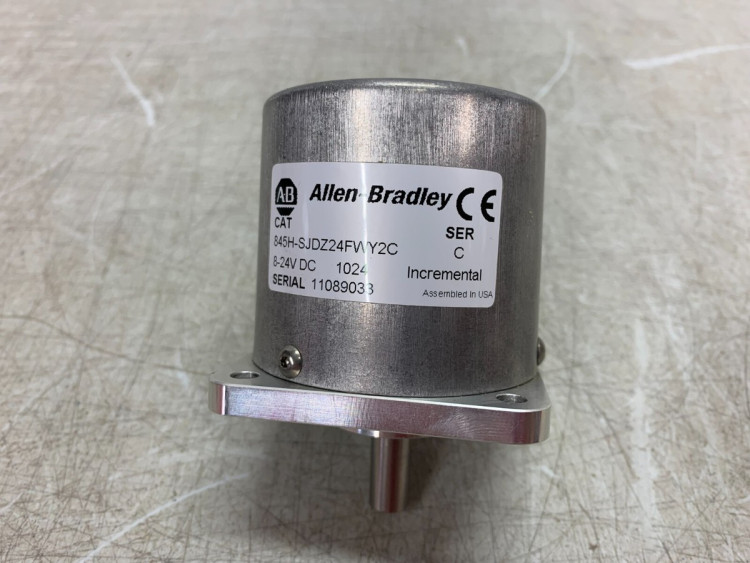 ALLEN BRADLEY 845H-SJDZ24-FWY2-C OPTICAL INCREMENTAL ENCODER, NEMA TYPE 4/TYPE 13, SIZE 25, 210KHZ FREQUENCY RESPONSE (DATA ONLY), 1024 PULSES PER REVOLUTION ALLEN BRADLEY 845H-SJDZ24-FWY2-C OPTICAL INCREMENTAL ENCODER, NEMA TYPE 4/TYPE 13, SIZE 25, 210KHZ FREQUENCY RESPONSE (DATA ONLY), 1024 PULSES PER REVOLUTION