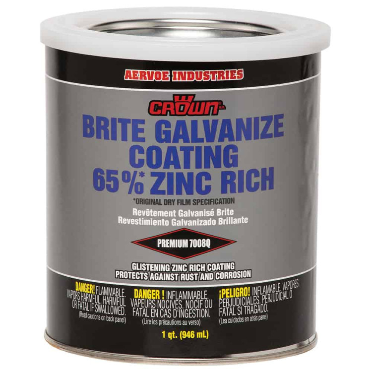 AERVOE INDUSTRIES 7008Q (PRICE/CAN, 4CAN/CS) 1-QT. GALVA BRIGHT PREMIUM ZINC COATIN AERVOE INDUSTRIES 7008Q (PRICE/CAN, 4CAN/CS) 1-QT. GALVA BRIGHT PREMIUM ZINC COATIN