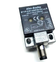 ALLEN BRADLEY 871P-DW15NP40-D4 INDUCTIVE PROXIMITY SENSORS, VERSACUBE, DC, 3-WIRE, SHIELDED, HEAD SIZE 40 X 40 MM, PNP, NO, 4 PIN MICRO CONNECTOR, M12