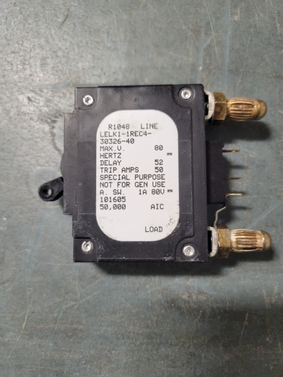AIRPAX LELK1-1REC4-30326-40 CIRCUIT BREAKER 40AMP 80V 1P