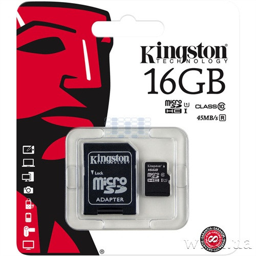 Носитель Карта памяти SecureDigital 16Gb   SDCA10-16GB