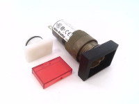 ALLEN BRADLEY 800A-L2CR24 PILOT LIGHT, STAB TYPE TERMINATION, EXTENDED HEAD, RECTANGULAR BEZEL, RED, INCANDESCENT, 24V AC/DC, NO FACTORY ASSEMBLY