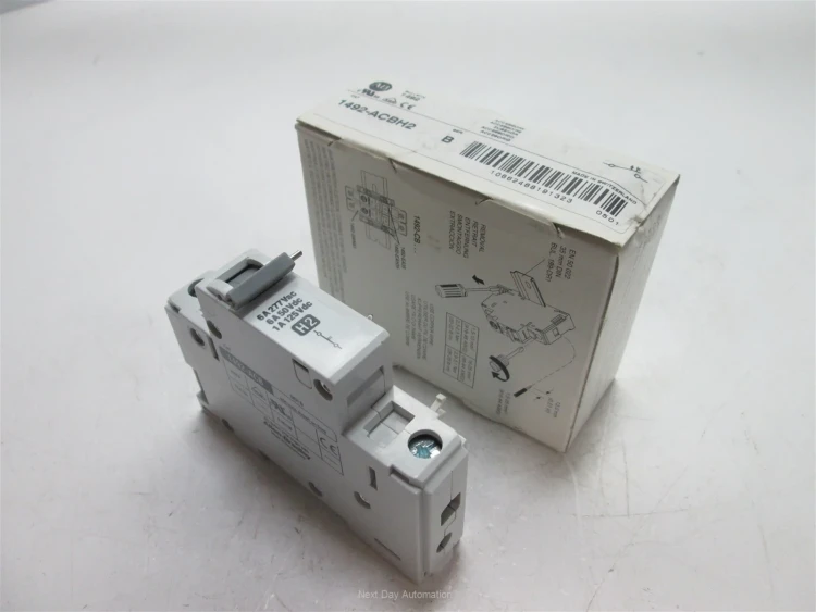ALLEN BRADLEY 1492-ACBH2 AUXILIARY CONTACT 1 N.C. FOR CIRCUIT BREAKERS BULLETIN 1492-CB