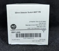 ALLEN BRADLEY 800H-QRA10A 30.5MM TYPE 4/4X/13 MOM. CONTACT PB-ILLUM., AMBER