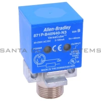 ALLEN BRADLEY 871P-B40N40-N3 PROXIMITY SENSOR, 2-WIRE AC/DC, 40MM HEAD SIZE, CUBE OR RECTANGULAR, 40MM SENSING DISTANCE, N.O. OUTPUT, MINI QD