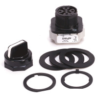 ALLEN BRADLEY 800H-JR2 30.5MM TYPE 4/4X/13 3 POS. SEL. SWITCH-NON-ILLUM., WHITE, STD. KNOB MAINT.