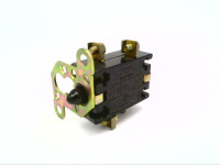 ALLEN BRADLEY 800EM-LSM34 22.5MM 3 POS. SEL. SWITCH OPERATOR, ILLUM., RD. METAL (IP66, 4/13), STD. KNOB, MAINT., RED KNOB / WHT. INSERT
