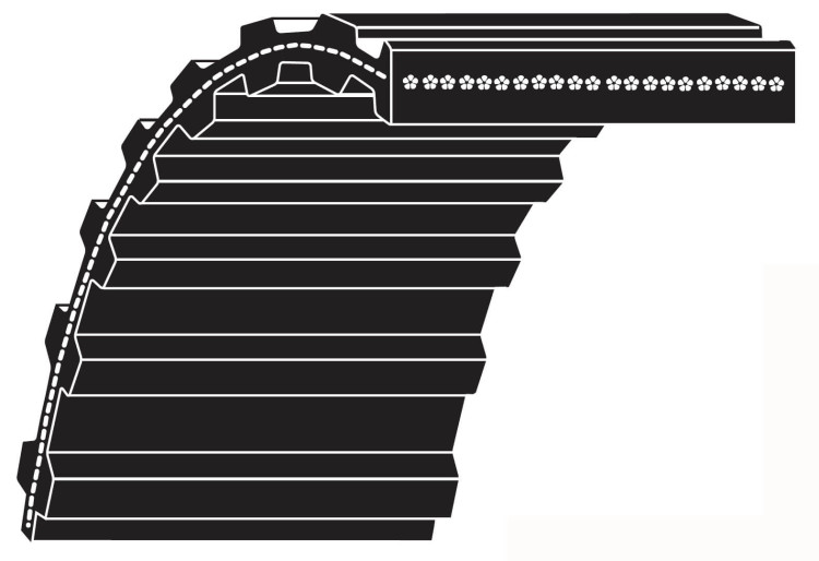 EMERSON TIMING BELT DUAL 63INCH LONG 1INCH WIDE EMERSON TIMING BELT DUAL 63INCH LONG 1INCH WIDE