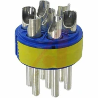 AMPHENOL 97-24-21P 24-21 (10 CONTACTS) PIN INSERT; CONNECTOR TYPE:CIRCULAR; NO. OF CONTACTS:10; SERIES:97; CONTACT PLATING:SILVER; CONNECTOR SHELL SIZE:24; CONTACT GENDE