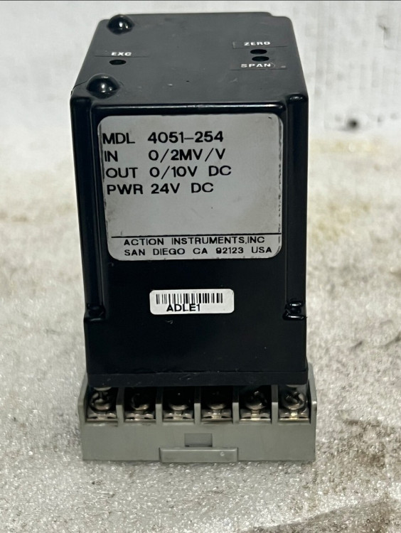 ACTION INSTRUMENTS 4051-2493S SIGNAL CONDITIONER/TRANSMITTER ACTION INSTRUMENTS 4051-2493S SIGNAL CONDITIONER/TRANSMITTER
