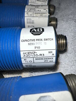 ALLEN BRADLEY 875CP-A20C30-R3 PROXIMITY SWITCH CAPACITIVE 20MM NC 20-250VAC ALLEN BRADLEY 875CP-A20C30-R3 PROXIMITY SWITCH CAPACITIVE 20MM NC 20-250VAC
