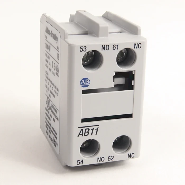 ALLEN BRADLEY 100-FAL11 AUXILIARY CONTACT BLOCK, FRONT MOUNTING TO BULLETIN 100-C30.C85 - CONTACTORS, 2-POLE, 1 EARLY MAKE + 1 LATE BREAK ALLEN BRADLEY 100-FAL11 AUXILIARY CONTACT BLOCK, FRONT MOUNTING TO BULLETIN 100-C30.C85 - CONTACTORS, 2-POLE, 1 EARLY MAKE + 1 LATE BREAK