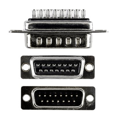 AMPHENOL 617A015AJ120 CONNECTOR D-SUB 15 PIN F 2 ROW