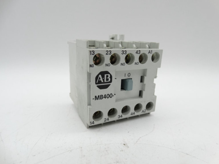 ALLEN BRADLEY 700-MB400-A1 700-M MINIATURE CONTROL RELAY, 4 N.O., BIFURCATED CONTACTS, 100V 50HZ / 110-120V 60HZ ALLEN BRADLEY 700-MB400-A1 700-M MINIATURE CONTROL RELAY, 4 N.O., BIFURCATED CONTACTS, 100V 50HZ / 110-120V 60HZ