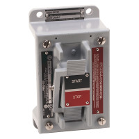 ALLEN BRADLEY 800H-2HAM7 800H ASSEMBLED, TYPE 7&9 HAZARDOUS LOCATION PUSH BUTTON STATION. WITH TWO POSITION SELECTOR SWITCH FOR LEVER TYPE ACTUATOR, START-STOPMAINTAINED SELEC