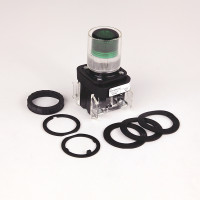 ALLEN BRADLEY 800H-QRA10R 30.5MM TYPE 4/4X/13 MOM. CONTACT PB-ILLUM., RED