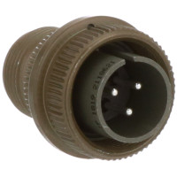 AMPHENOL MS-3106A-14S-1P CIRCULAR CONNECTOR PLUG SIZE 14S, 3POS, CABLE; CONNECTOR TYPE:CIRCULAR MILITARY; CONNECTOR BODY MATERIAL:ALUMINIUM ALLOY; GENDER:PLUG; CONTACT GENDER: